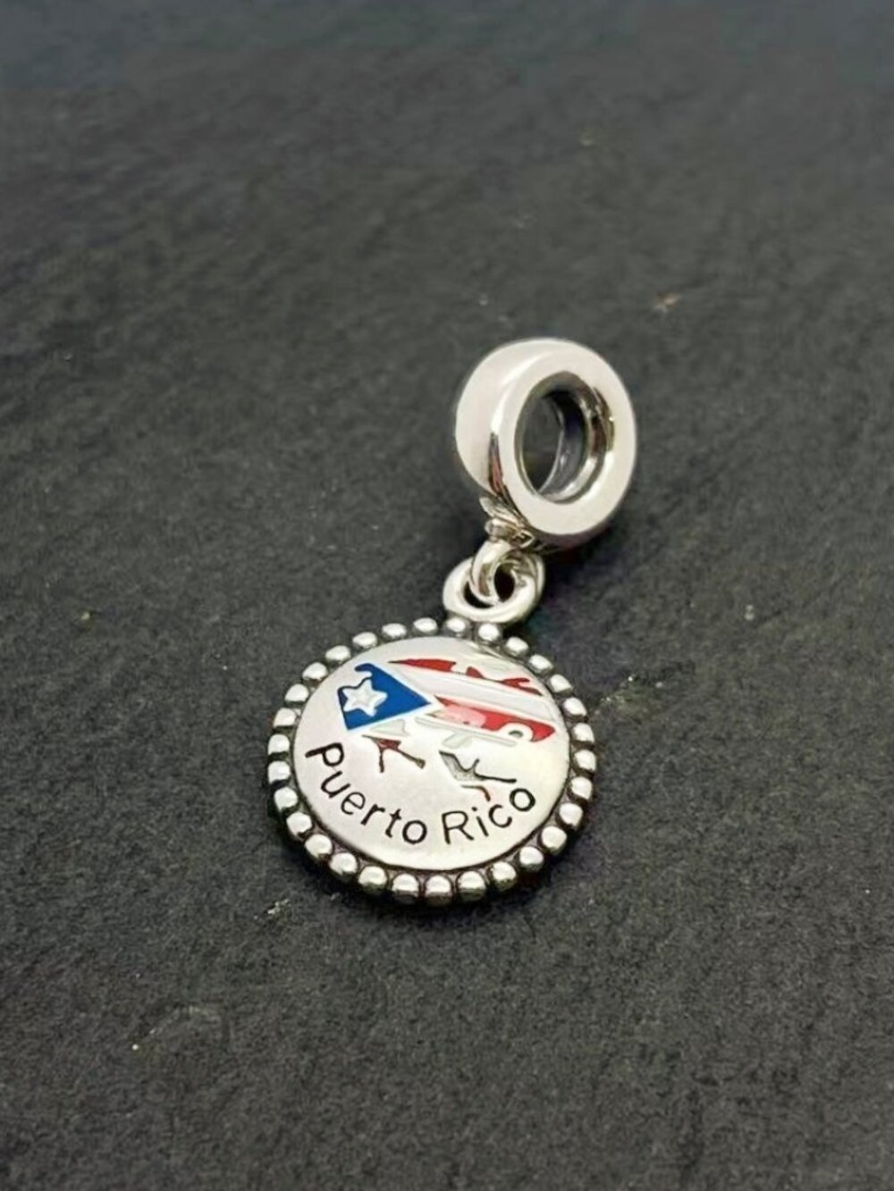Pandora Puerto Rico Exclusive Charm Sterling Silver Dangle Charm Jewelry